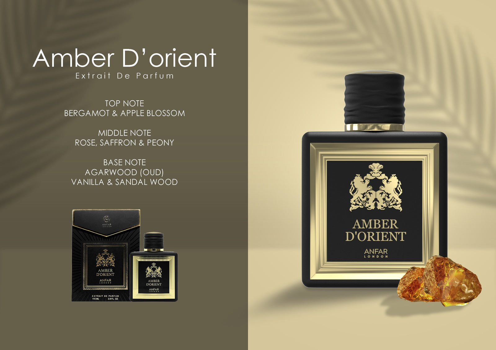 Amber D'Orient by Anfar London with its fragrance notes