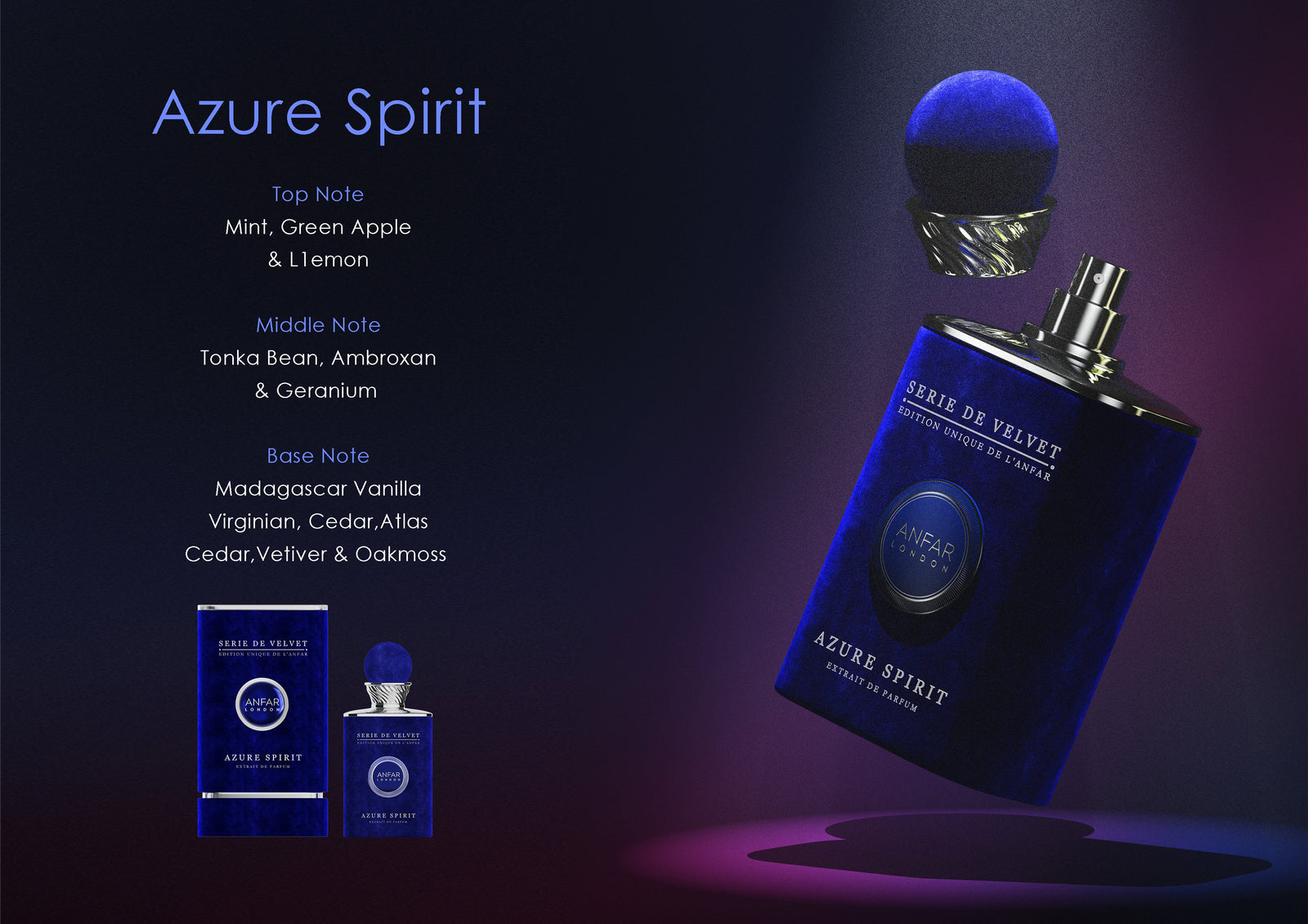 Azure Spirit by Anfar London with its fragrance notes