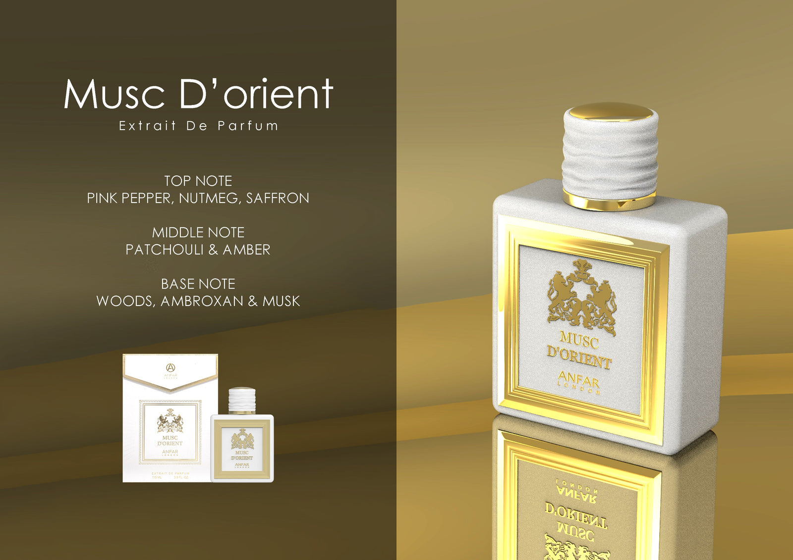 Musc D'Orient by Anfar London with its fragrance notes