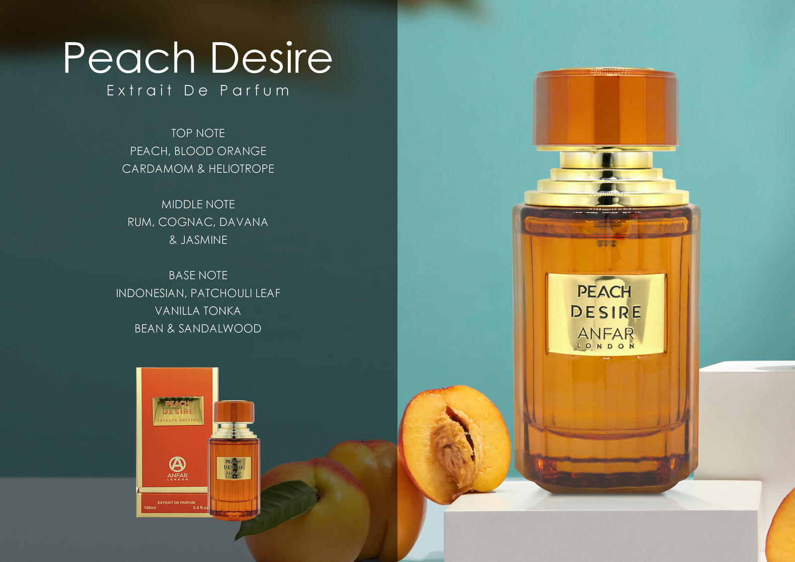 Peach Desire by Anfar London with its fragrance notes