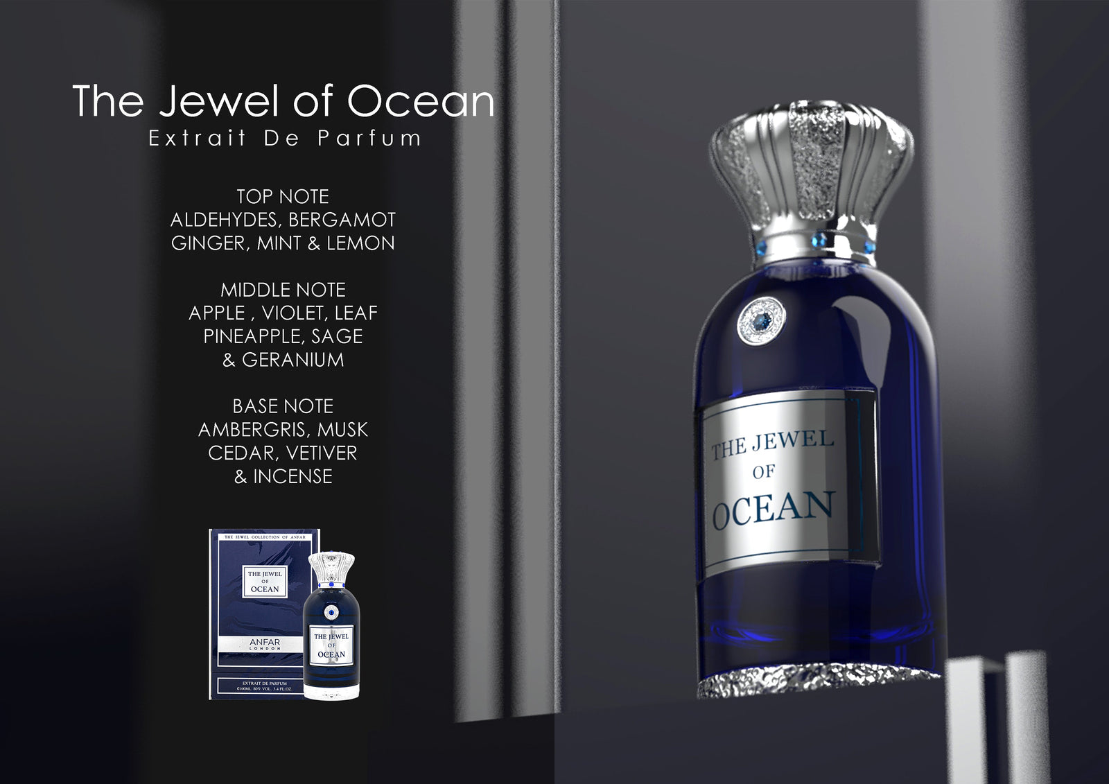 The Jewel of Ocean by Anfar London with its fragrance notes